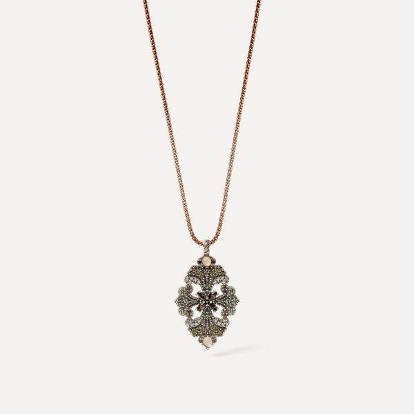 Pendentif Perfidia en quartz rose